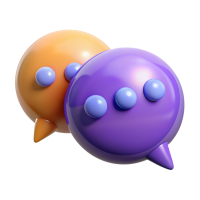 two-chat-bubbles-on-a-transparent-background